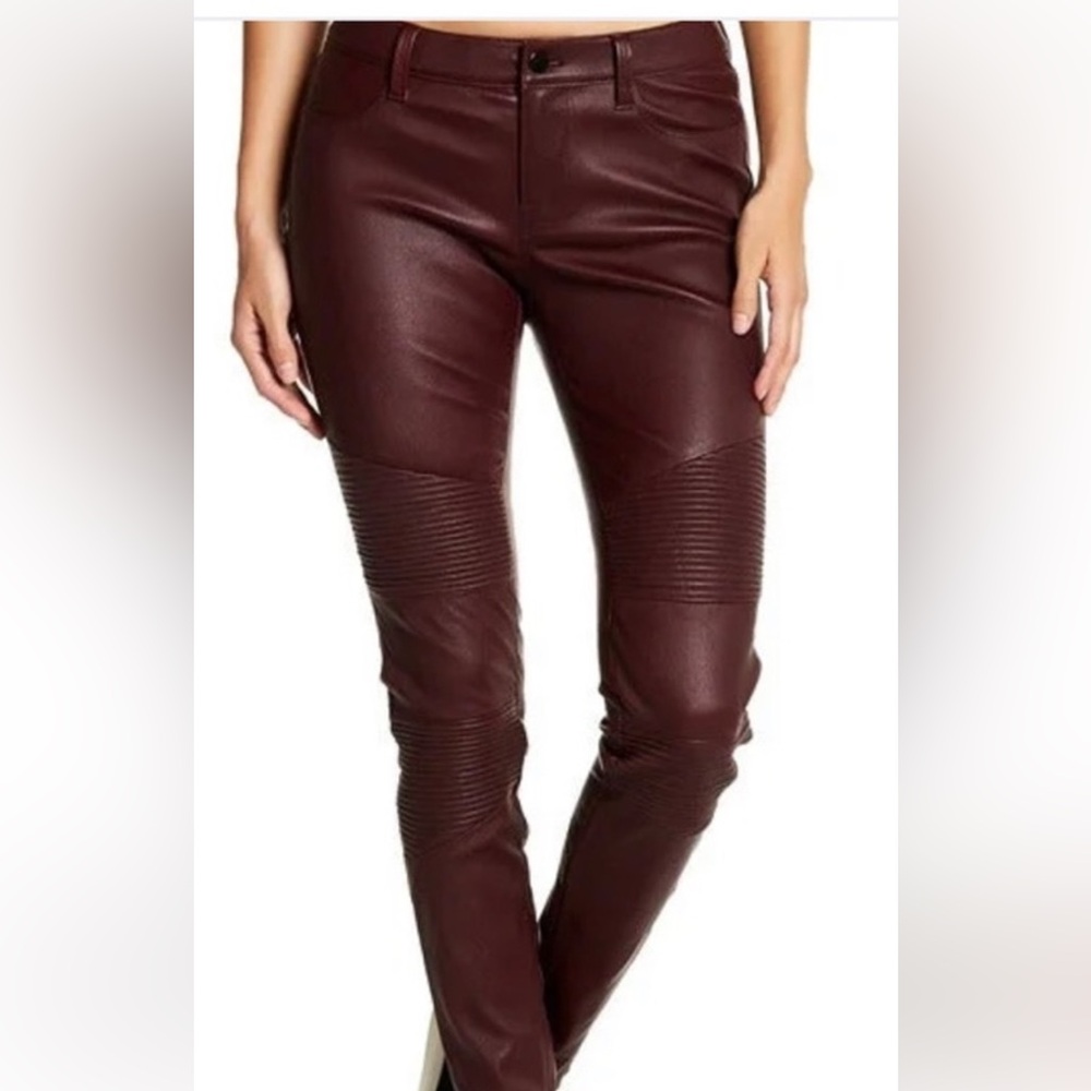 J Brand Leather motocross pant + a little stretch